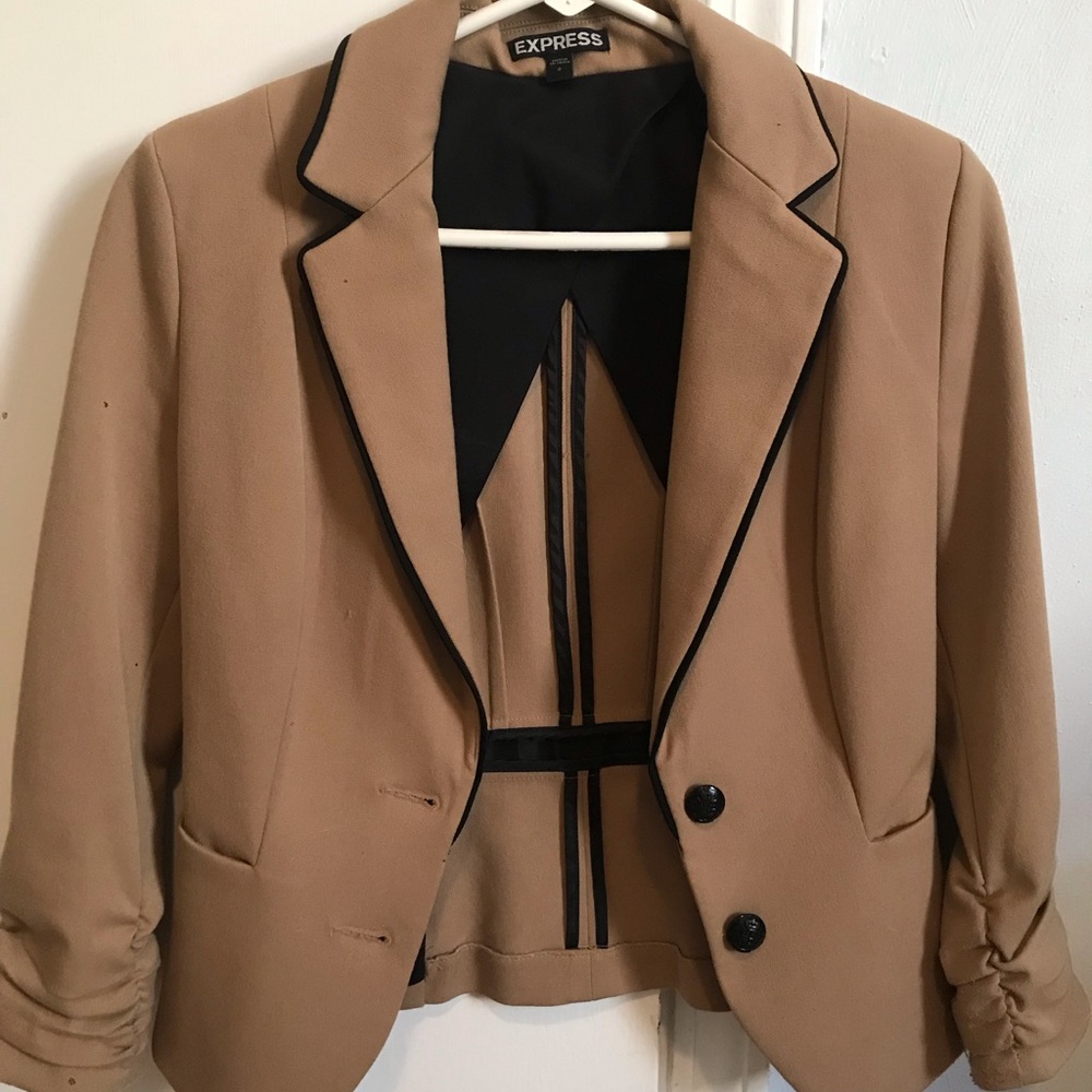 Tan express blazer. Worn once, perfect condition
